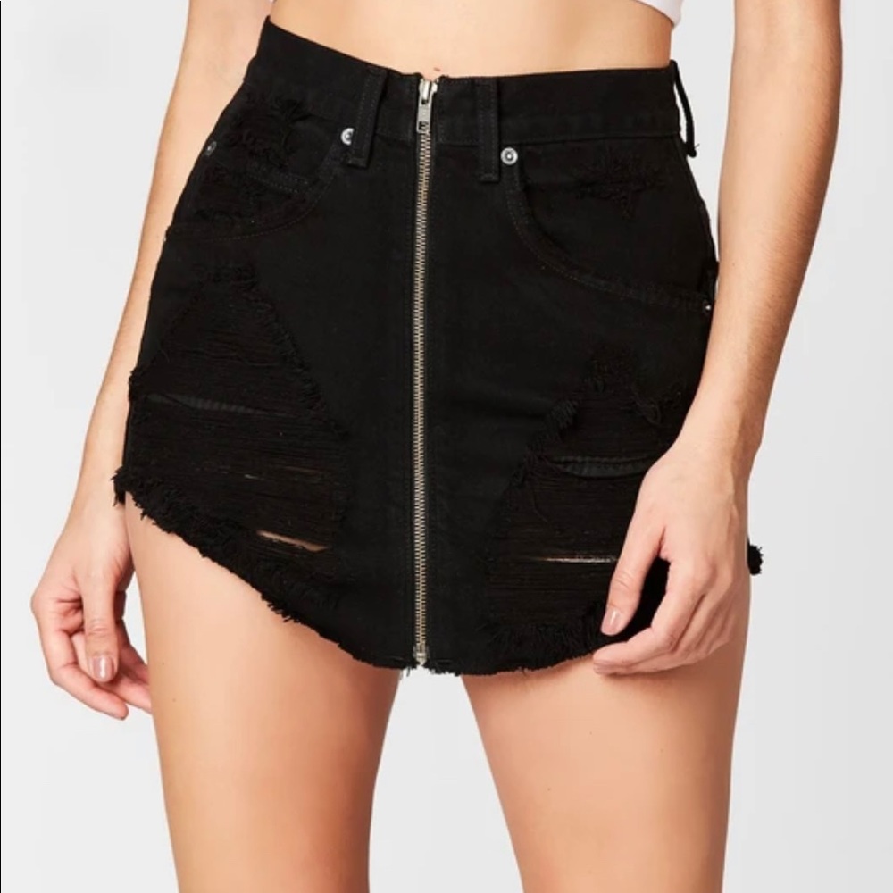 black carmar denim shorts